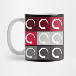 Pop Art Japanese Enso Circle Asian inspired retro 80s style 429 Mug